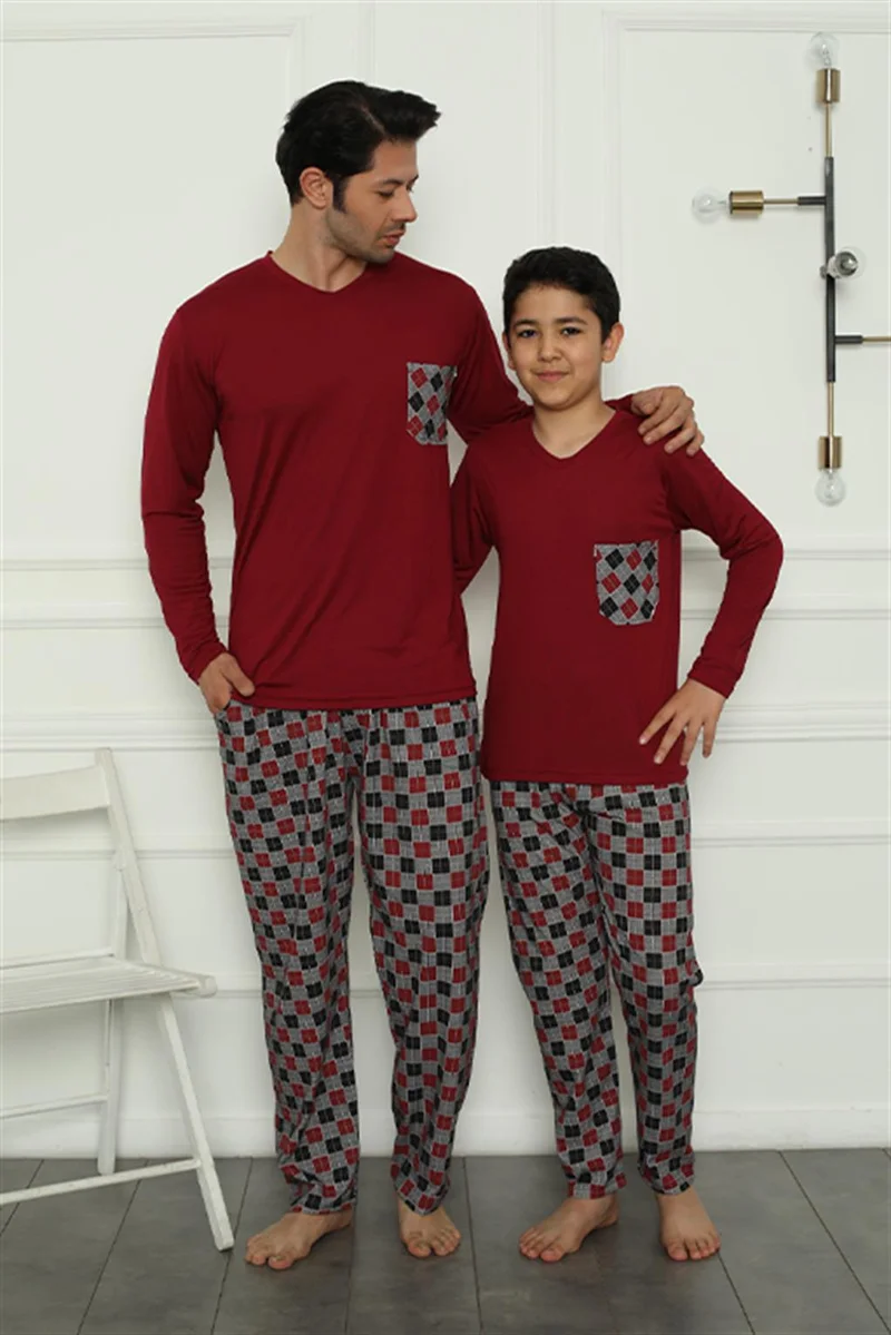 اكبينيز Father Son Family Pajama Set Sold Separately Prices are Different 50108