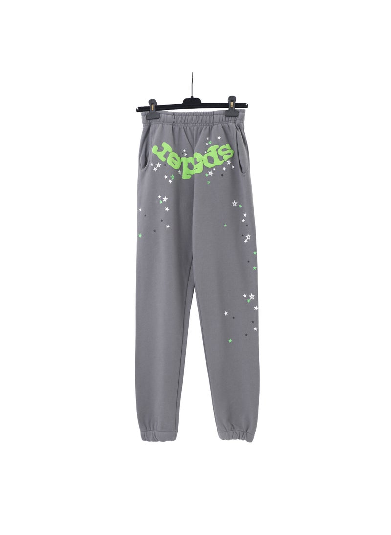 Generic - Young Thug Sp5der Foam Print Unisex Casual Fleece Joggers Black - Image 1