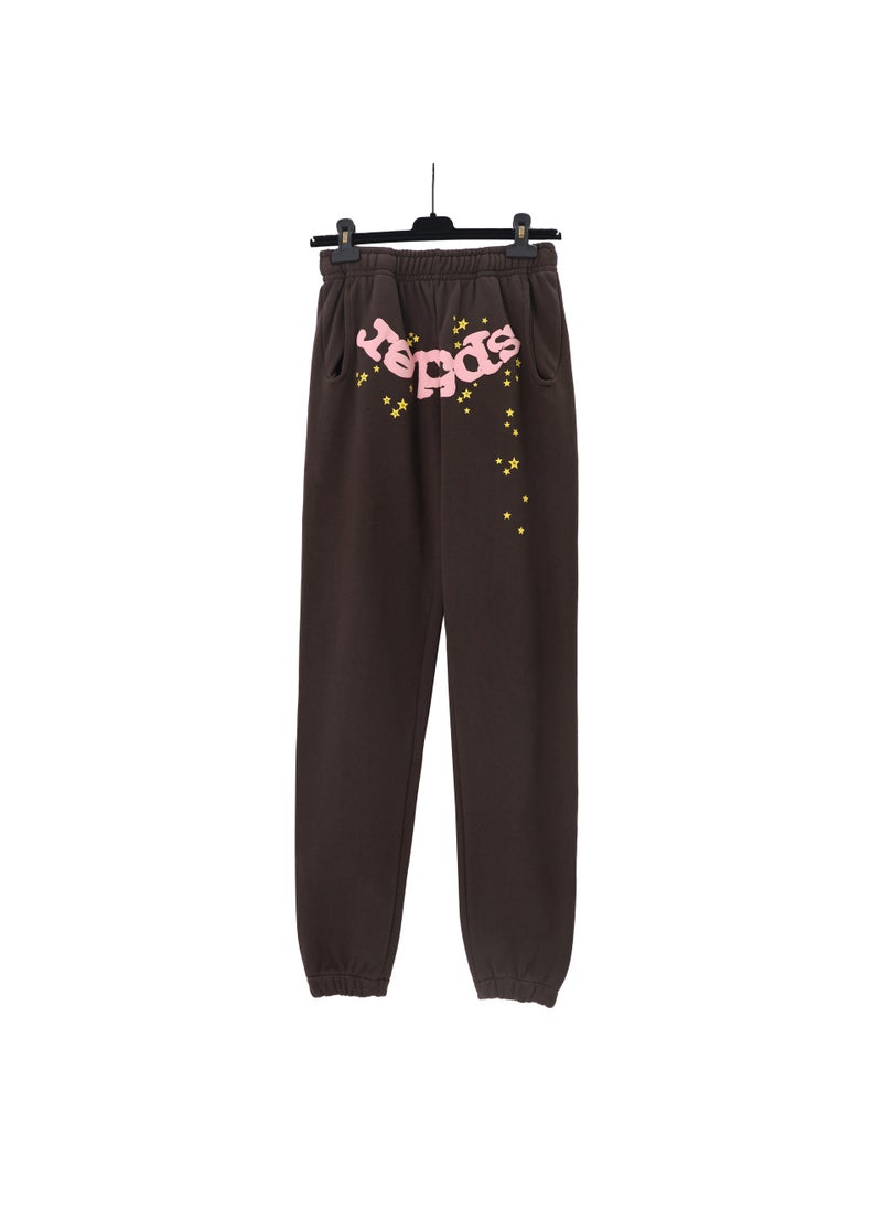 Generic - Young Thug Sp5der Foam Print Unisex Casual Fleece Joggers Black - Image 1
