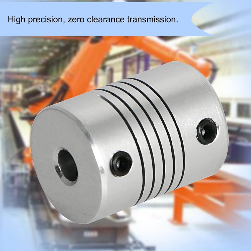 Aopin Flexible Beam Couplings 5mm to 6mm Flexible Coupler Shaft for 3D Printer, Length 25mm / 1" Motor Coupler Connector, Great Apply for Model Shaft, CNC Machine, Motor Guide, DIY Encoder 2 Pcs - Image 4