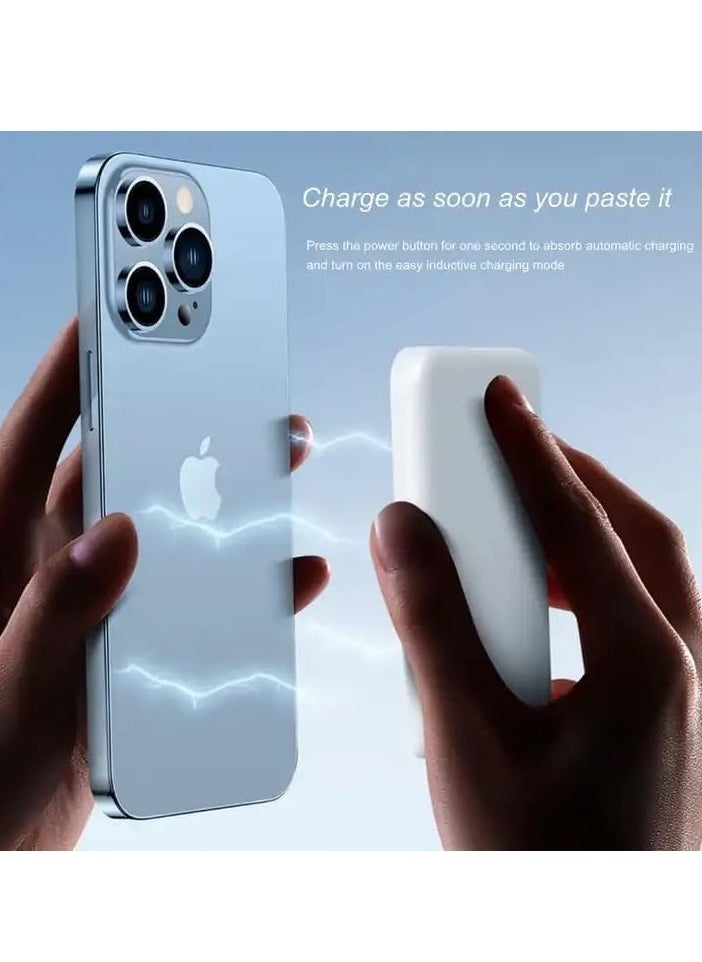 Generic - MagSafe Power Bank – 5000mAh Portable Magnetic Wireless Charger for iPhone 16/15/14/13/12 (White) - Image 1