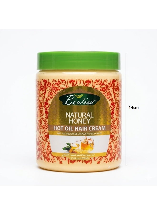 Beautisa Natural Honey Hot Oil Hair Cream, 1000ml - Image 1