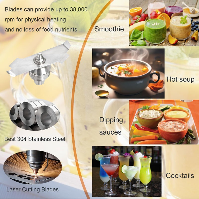 Fxsmgdy Blender Pitcher 48oz, Compatible with Vit VM0145 VM0100A 36019 16016 15978 Commercial etc, Blender Pitcher Container Jar Cup,5 Years Warranty - Image 5