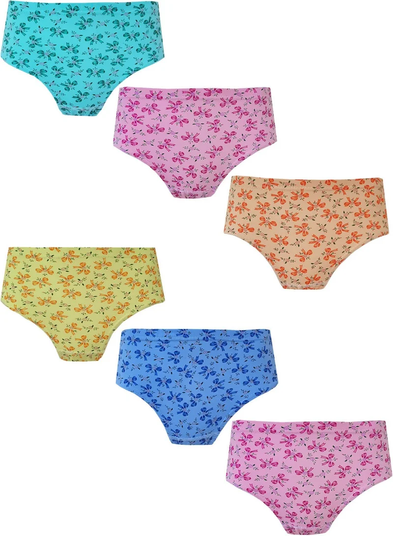 هيبسين راكيب Rivaling All 6 Pack Girl's Cotton Printed Slip Panties