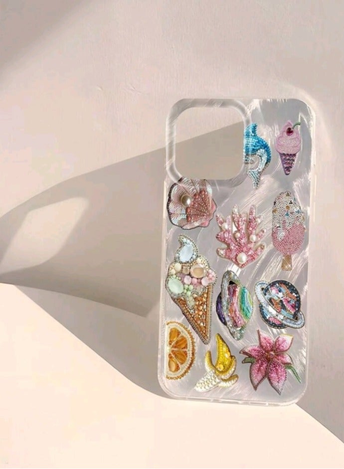 أميزينغز غطاء حماية جراب آيفون 15 برو مقاوم للإنزلاق بتصميم ستيكرات - Image 3