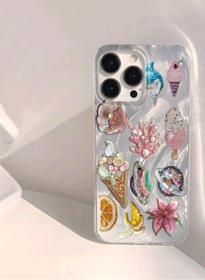 أميزينغز غطاء حماية جراب آيفون 15 برو مقاوم للإنزلاق بتصميم ستيكرات - Image 1