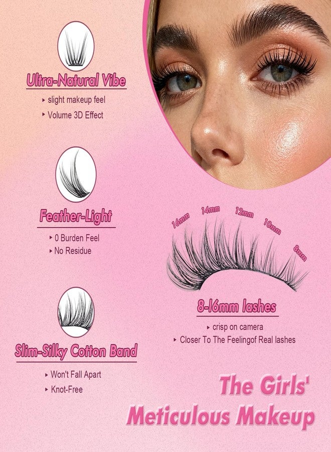 GOSECT Lash Extension Kit DIY 400pcs Lash Clusters Eyelash Extension Kit,Individual Lashes Kit with Lash Bond and Seal, Lash Tweezers for Self Use (50D&60D, 400pcs, 8-16mm, Kit) - Image 3