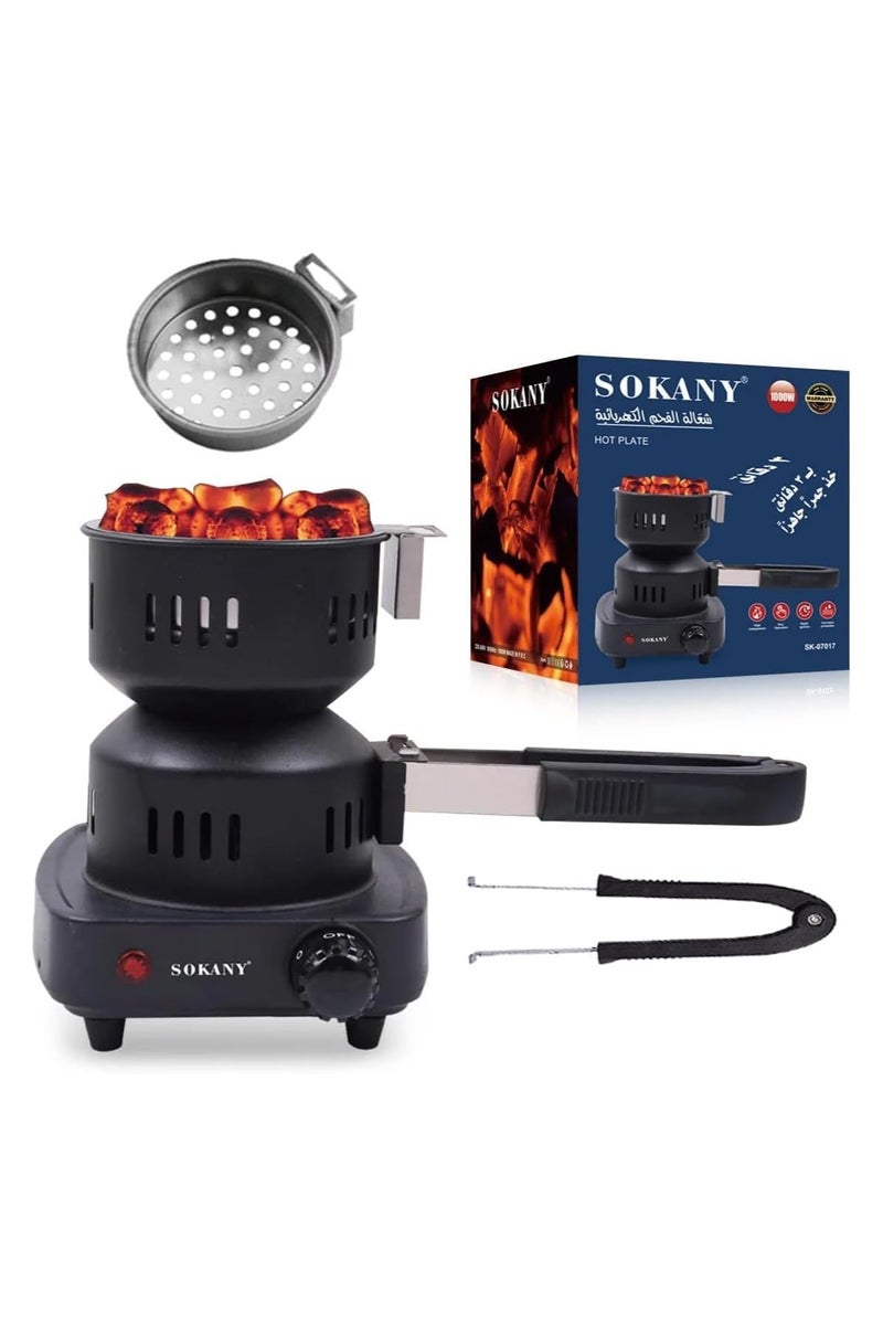 sokany Sokany 1000W Electric Charcoal Stove, Electric Camping Stove, Charcoal Burner for Heating Charcoal, with Comfortable and Quick Anti-Scald Handle SK-5103 - Image 1