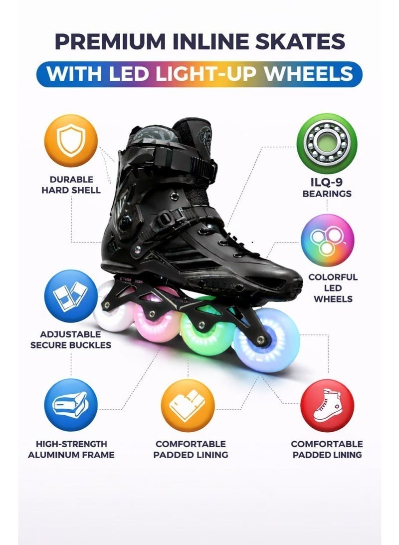 ROSELLE Professional Inline Skates Shoes With LED Lights - Image 4