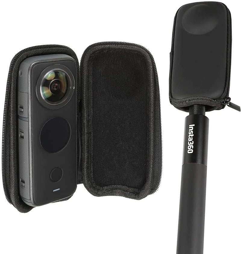 Careflection حافظة صلبة لكاميرا Insta360 ONE X2 / X3، غلاف PU صغير واقي للسفر والتخزين السريع لكاميرا Insta360 X3، حقيبة أمان ناعمة لكاميرا Insta360 One X3 360 - ضمان 5 سنوات - Image 5