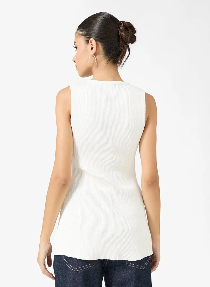 Ginger Longline Button Down Knitted Vest