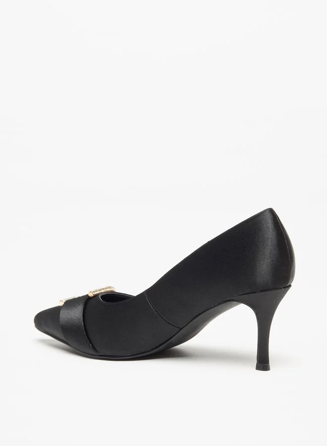 فلورا بيلا من شو إكسبرس Women's Embellished Slip-On Pumps with Stiletto Heels