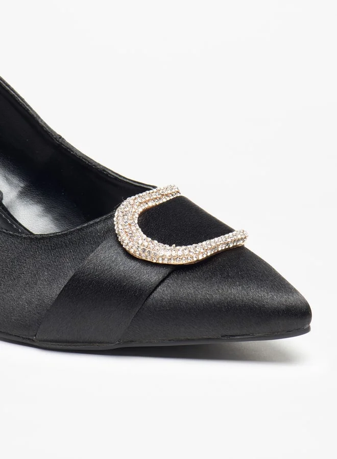 فلورا بيلا من شو إكسبرس Women's Embellished Slip-On Pumps with Stiletto Heels