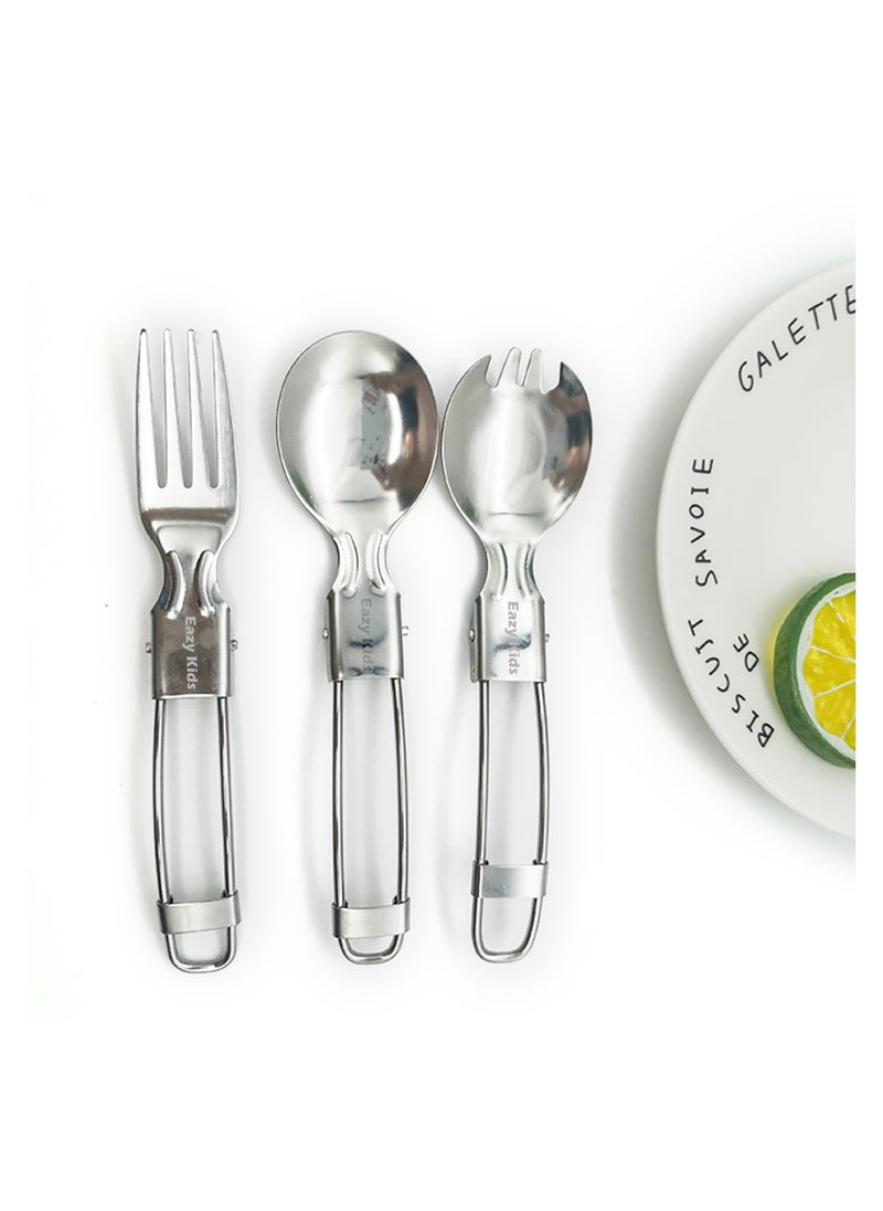 Eazy Kids Folding Spork, Spoon And Fork Combo  - Image 1