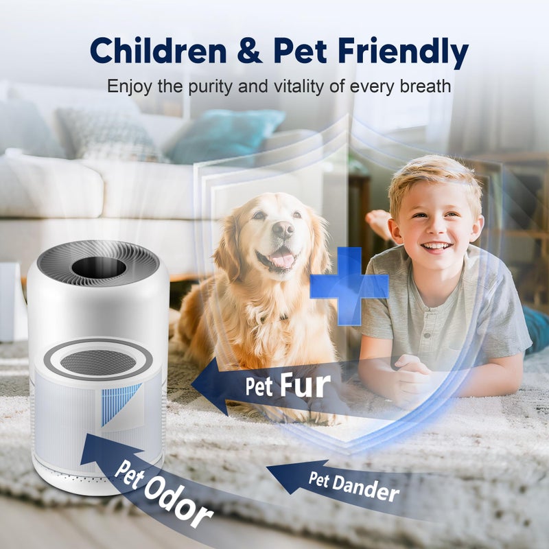 PETOX Core 300 Smoke Remover Replacement Filter for LEVOIT Core 300 Core 300-P Core 300S Core 300S-P Vortex Air Air Purifier, 4-in-1 High-Efficiency Activated Carbon, Core 300-RF-SR, 2 Pack, Blue - Image 3