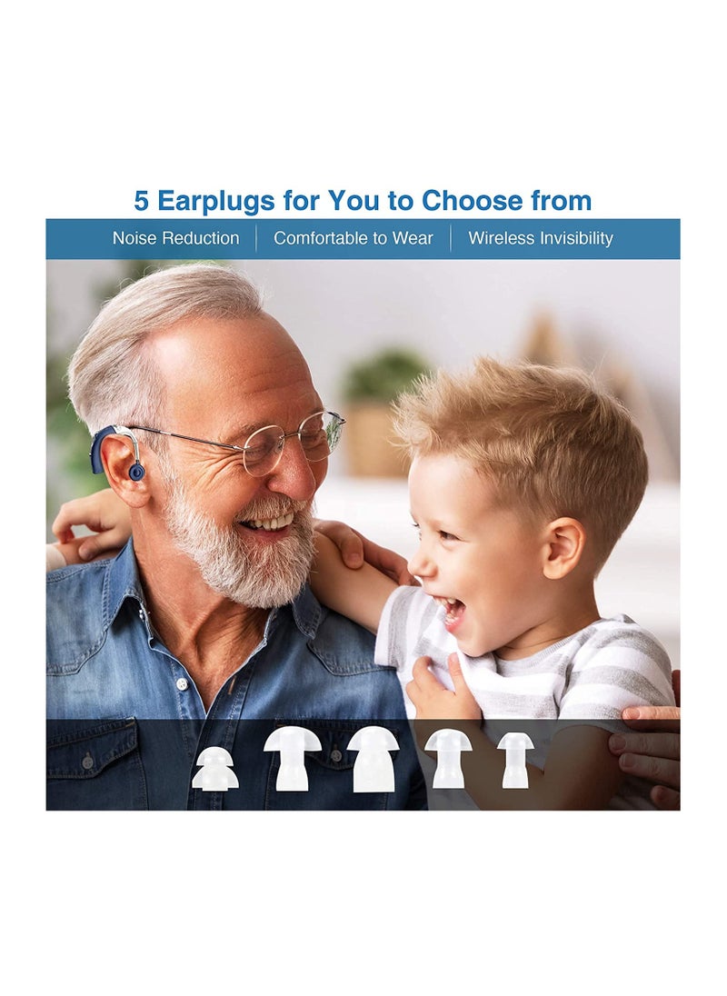 Hearing amplifiers for Seniors Rechargeable with Noise Reduction,Bet Digital Personal Sound Amplifier Devices for Seniors with Volume Control(Blue)