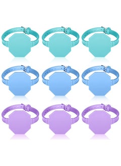 Silicone Memo Wrist Band, Reusable Erasable Notepad in Watch Shape, Wearable to Do List Silicone Notepad Wrist Band for Veterinarian Nurse, Turquoise, Lilac, Blue, 9 Pcs