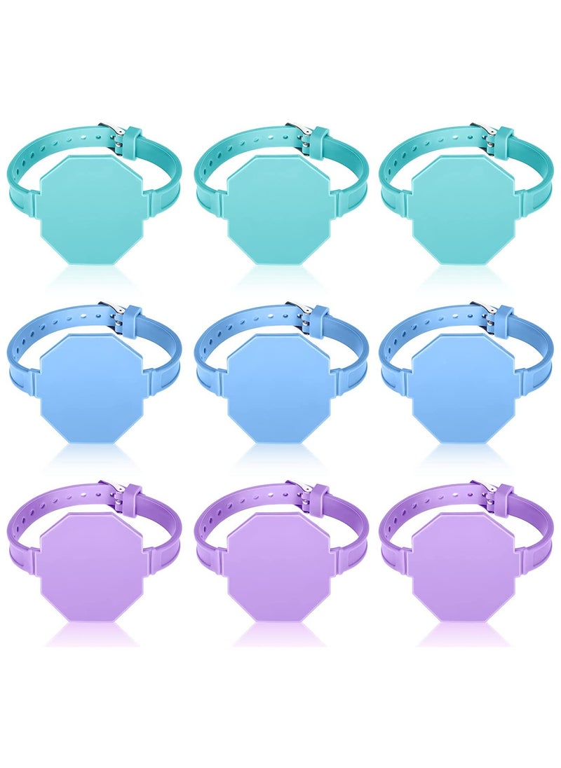 SYOSI - Silicone Memo Wrist Band, Reusable Erasable Notepad in Watch Shape, Wearable to Do List Silicone Notepad Wrist Band for Veterinarian Nurse, Turquoise, Lilac, Blue, 9 Pcs - Image 1