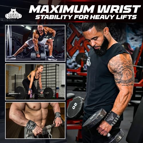 Bear Grips Extra Strength Gym Wrist Wraps for Weightlifting | 2 Wrist Wraps Per Pack | 12" & 18" | Unisex - Image 4
