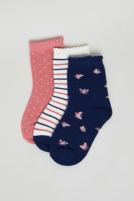 أر أند بي 3 Pack Patterned Ankle Socks