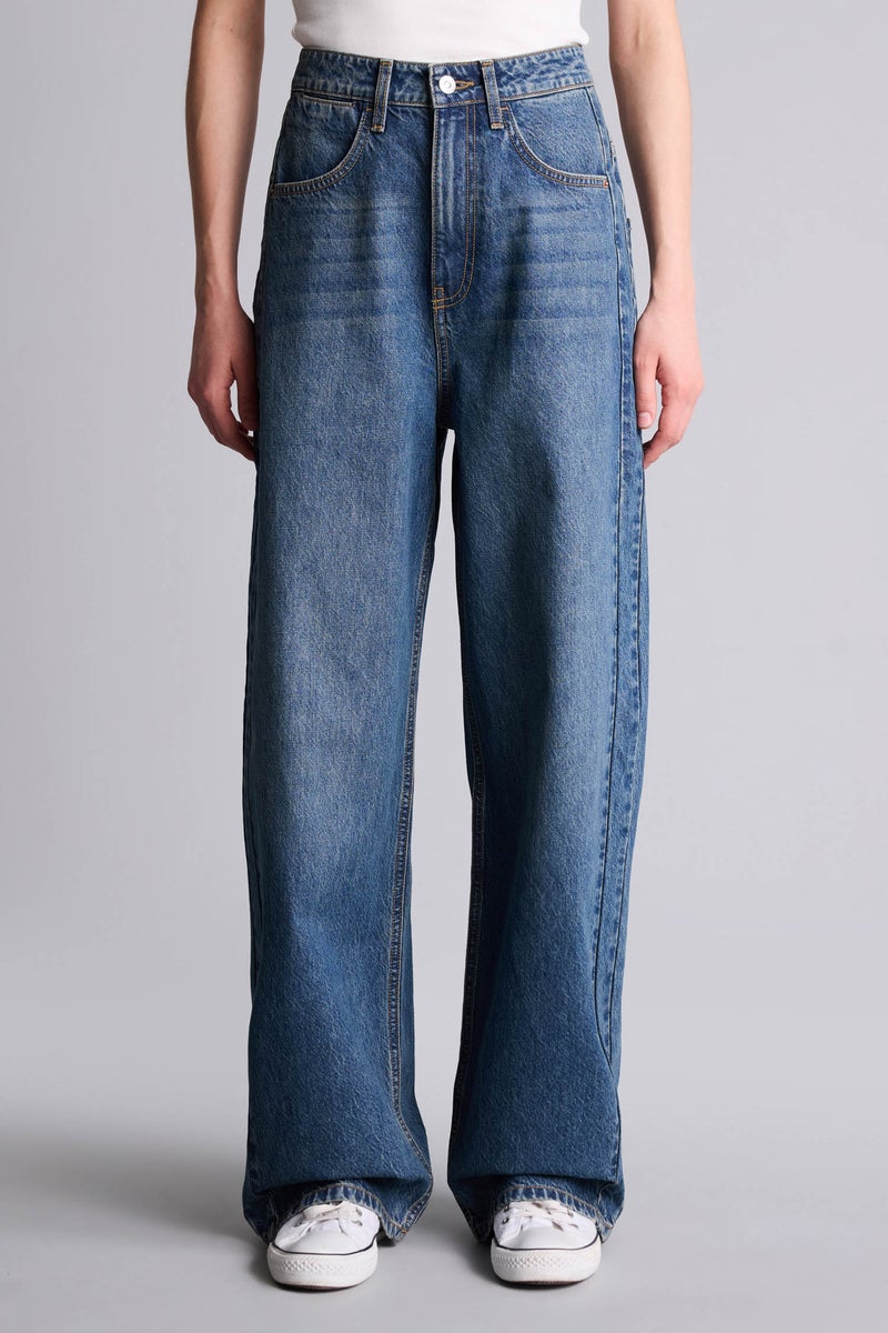 ديفاكتو بنطلون جينز باجي فيت برجل عادية وخصر عالي - Image 3