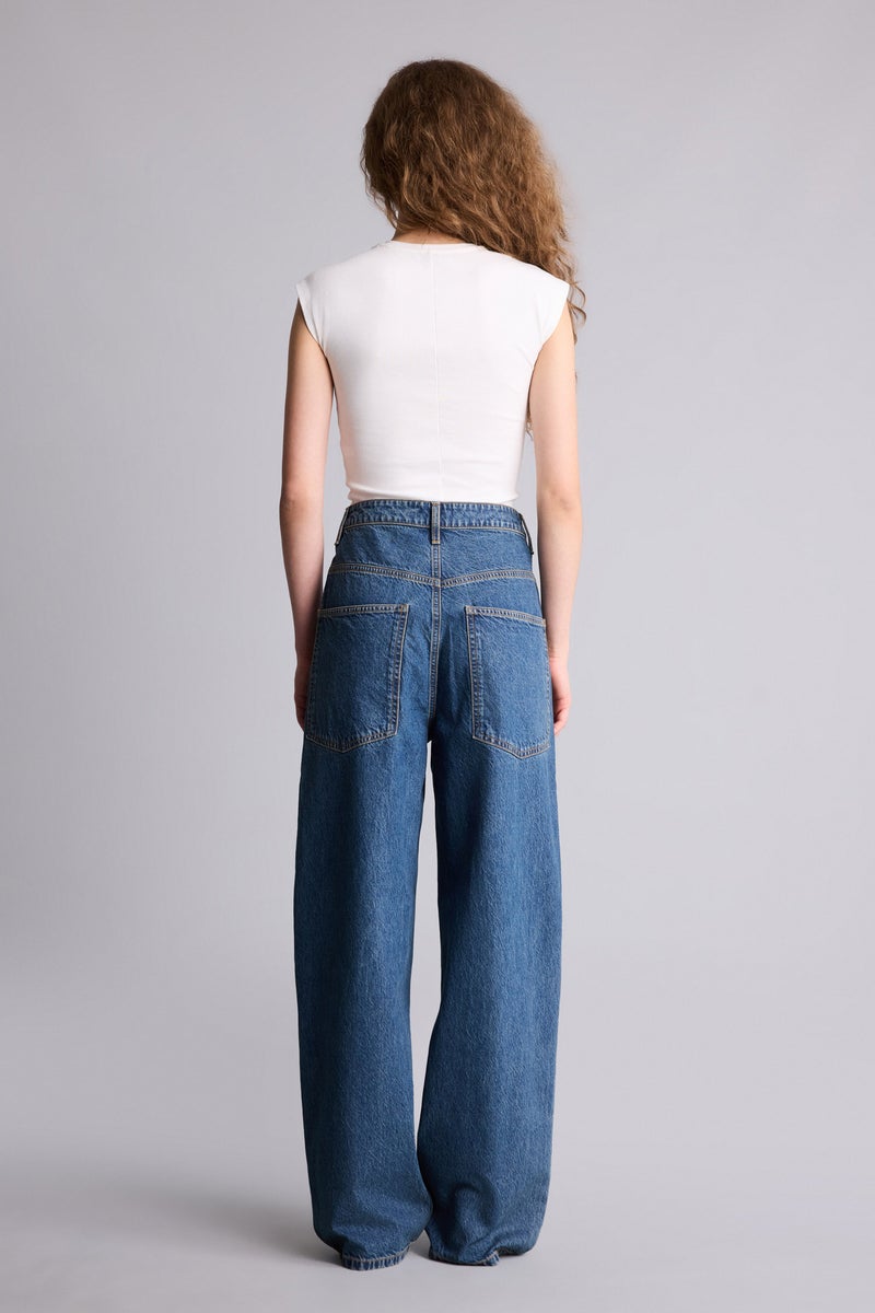 ديفاكتو بنطلون جينز باجي فيت برجل عادية وخصر عالي - Image 5