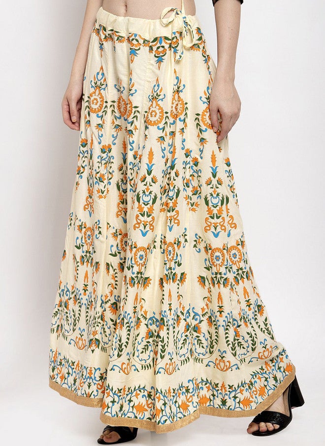 Trend Level Women Floral Printed Flared Maxi Skirt - Image 2