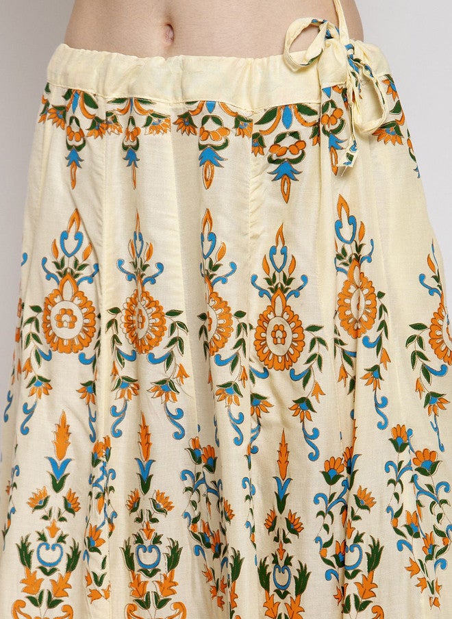 Trend Level Women Floral Printed Flared Maxi Skirt - Image 5