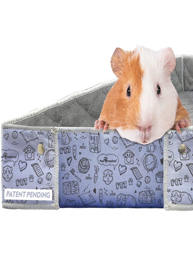 Paw Inspired Critter Box Washable Cage Liner with Raised Sides, Fleece Bedding with Waterproof Bottom, Edge Protected Pee Pads for Guinea Pigs, Rabbits, Hamsters, Small Animals (Midwest Size) - Image 1