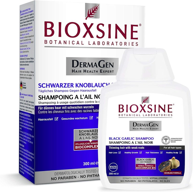 Bioxsine HERBAL SHAMPOO WITH BLACK GARLIC AGAINST HAIR LOSS FOR MEN & WOMEN 300ML - Image 1