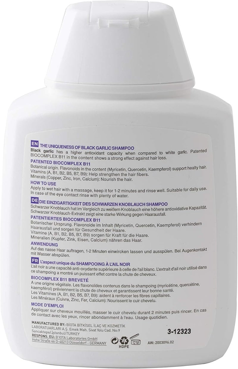 Bioxsine HERBAL SHAMPOO WITH BLACK GARLIC AGAINST HAIR LOSS FOR MEN & WOMEN 300ML - Image 4