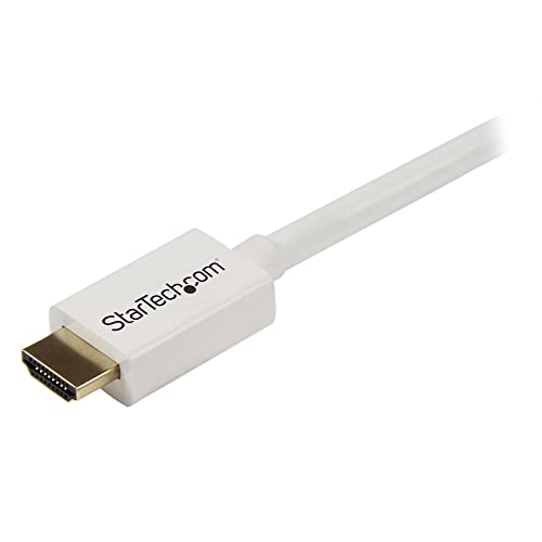 StarTech.com 3m / 10 ft CL3 Rated HDMI Cable w/ Ethernet - In Wall Rated Ultra HD HDMI Cable - 4K 30Hz UHD High Speed HDMI Cable - 10.2 Gbps - HDMI 1.4 Video/Display Cable - 30AWG, White (HD3MM3MW) - Image 2
