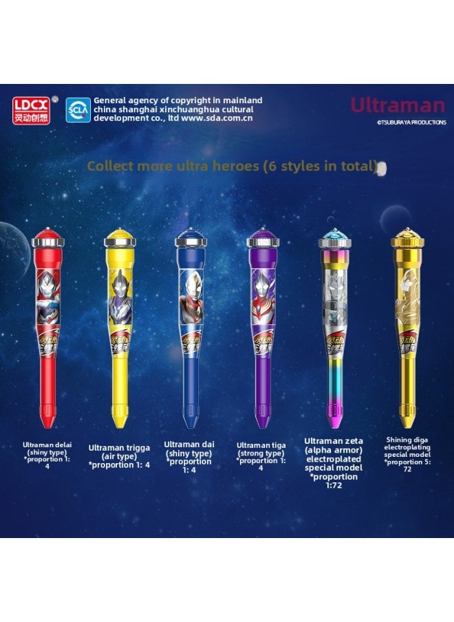 Generic - Genuine Smart Ultraman Hero Gyro Pen Ultraman Pen Blind Box Children Boys And Girls Rotating Gyro Toy-Color:OTE Gyro Pen Box 12 Pieces [blind Box]] - Image 1