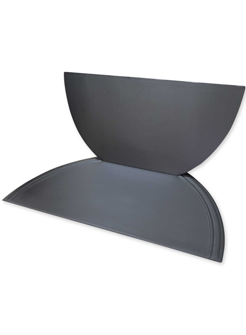FIS 4 Pieces Desk Sets (Desk Blotter, Envelope Holder, Pen Holder, Letter Opener) Colour Hemisphere Black - UADS10011HE - Image 3