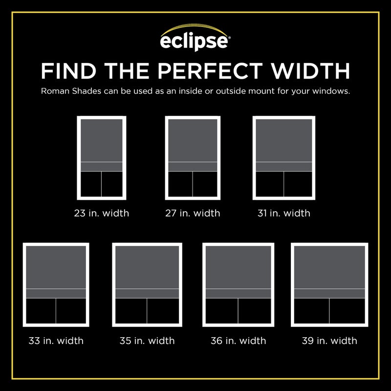 Eclipse Lane Cordless Roman Shades for Windows, Room Darkening, 31 in Wide x 64 in Long, Noise Reducing and Energy Efficient Window Treatments for Living Room, Bedroom or Office, White - Image 4
