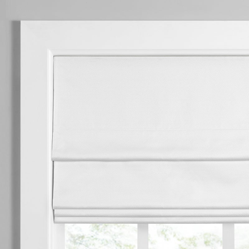 Eclipse Lane Cordless Roman Shades for Windows, Room Darkening, 31 in Wide x 64 in Long, Noise Reducing and Energy Efficient Window Treatments for Living Room, Bedroom or Office, White - Image 3