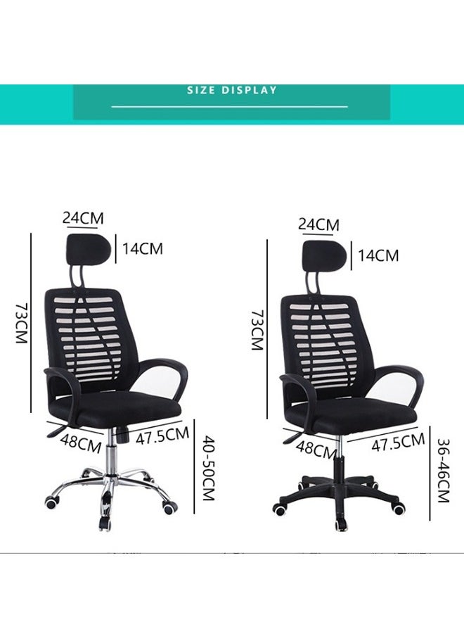 JCB CHIC Office Chair,Comfort Ergonomic Height Adjustable Desk Chair with Lumbar Support Backrest Black  - Image 2