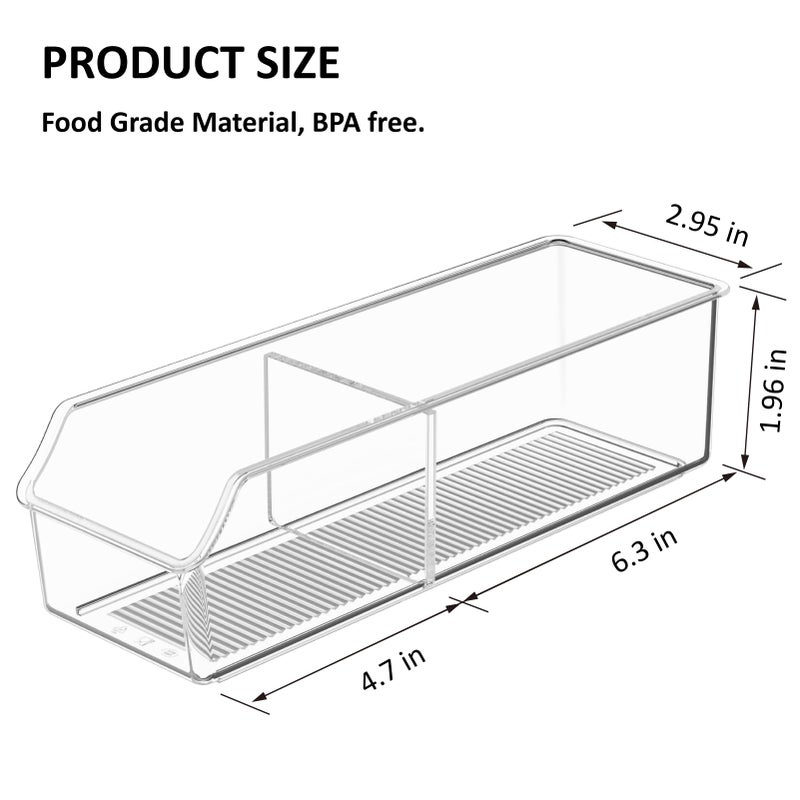 FUCDTEFC Tea Bag Organizer, Tea Bag Holder Box Storage Bin, Clear Tea Packet Plastic Drawer, Sugar Packet, Coffee, Condiment, Spice Bag Holder for Kitchen Cabinet, Countertop, Fridge - Image 4