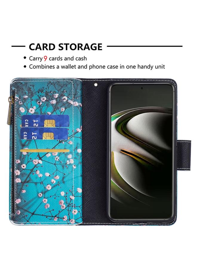 S-TOP Case For Samsung Galaxy S22 5G Colored Drawing Pattern Zipper Horizontal Flip Phone Leather Case with Holder & Card Slots & Wallet - Image 5