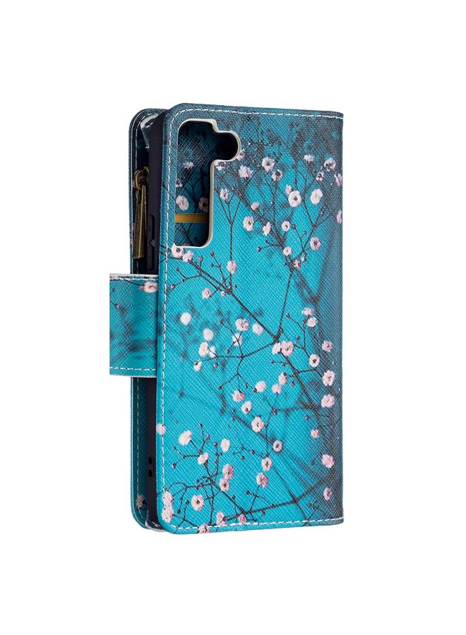 S-TOP Case For Samsung Galaxy S22 5G Colored Drawing Pattern Zipper Horizontal Flip Phone Leather Case with Holder & Card Slots & Wallet - Image 3