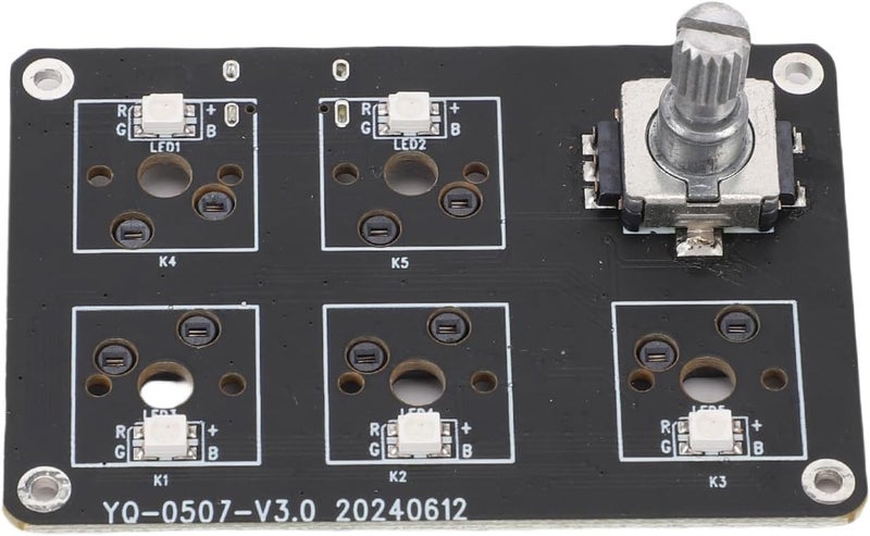 High strength upgraded material YWBL-WH 5 Keys Macro Keypad, Fully Programmable Hot Swappable Mechanical Switch Keyboard with Rotatable Knob Voice Control, for 3D Printer Trusted all-purpose quality Simple practical structure Classic design alternatives Global production standard crafted Anti slip Precision made Scratch resistant Sand resistant Big & small space compatible Easy assemble alternatives Water rust proof Long term storage compatible Safe silicone build Upgraded simple practical design Ready post purchase fulfill Workday cycle fulfillment Long term heavy use compatible Home & professional compatible Globally selected raw material Upgraded general material Economical varied design options Rack sorted local inventory Wide range usage design Global assemble options - Image 1