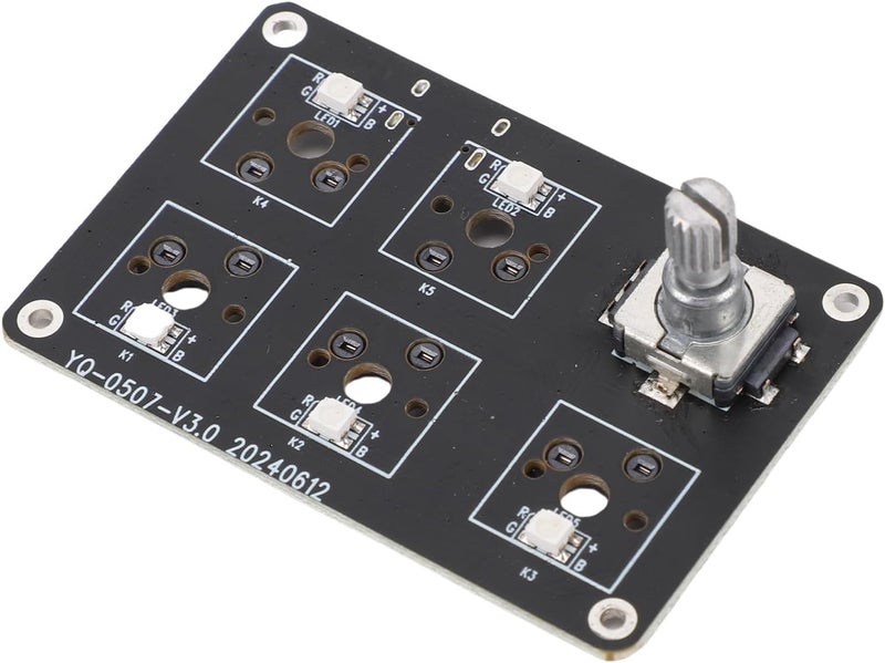 High strength upgraded material YWBL-WH 5 Keys Macro Keypad, Fully Programmable Hot Swappable Mechanical Switch Keyboard with Rotatable Knob Voice Control, for 3D Printer Trusted all-purpose quality Simple practical structure Classic design alternatives Global production standard crafted Anti slip Precision made Scratch resistant Sand resistant Big & small space compatible Easy assemble alternatives Water rust proof Long term storage compatible Safe silicone build Upgraded simple practical design Ready post purchase fulfill Workday cycle fulfillment Long term heavy use compatible Home & professional compatible Globally selected raw material Upgraded general material Economical varied design options Rack sorted local inventory Wide range usage design Global assemble options - Image 2