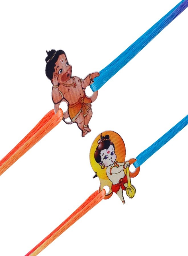 Okos Rakhi Combo of 2 Trendy Cartoon Characters For Kids For Rakshabandhan With Multi Color Adjustable Cotton Thread Cute and Dearest Bhai/Bhaiya/Brother CO1000465KID - Image 1