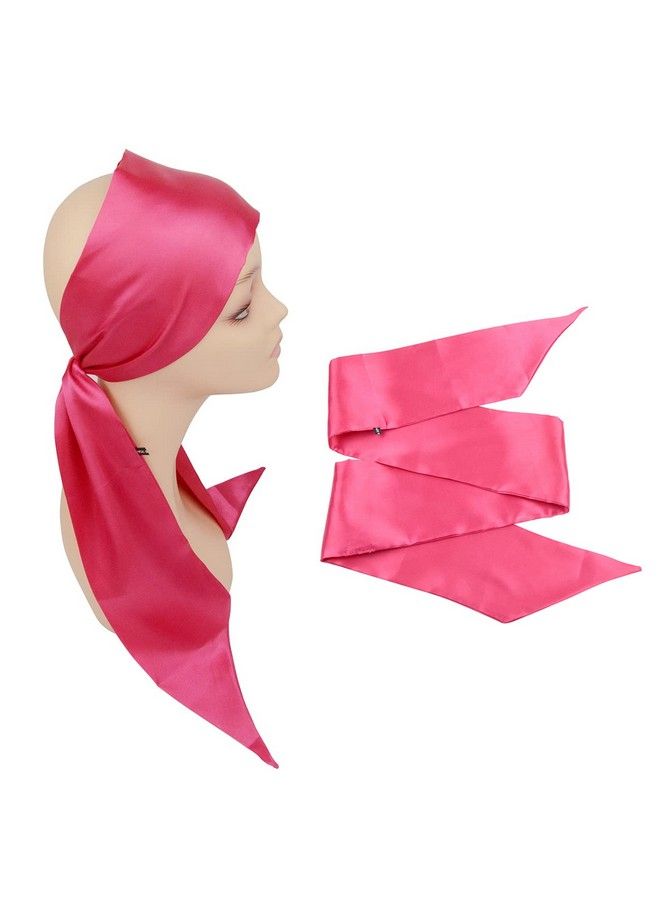 YTBYT Wig Grip Band Soft Satin Scarf Fashion Headbands For Lace Frontal Wigs Fixing Makeup Sports Yoga Facial (1 Piece Pink ) - Image 2