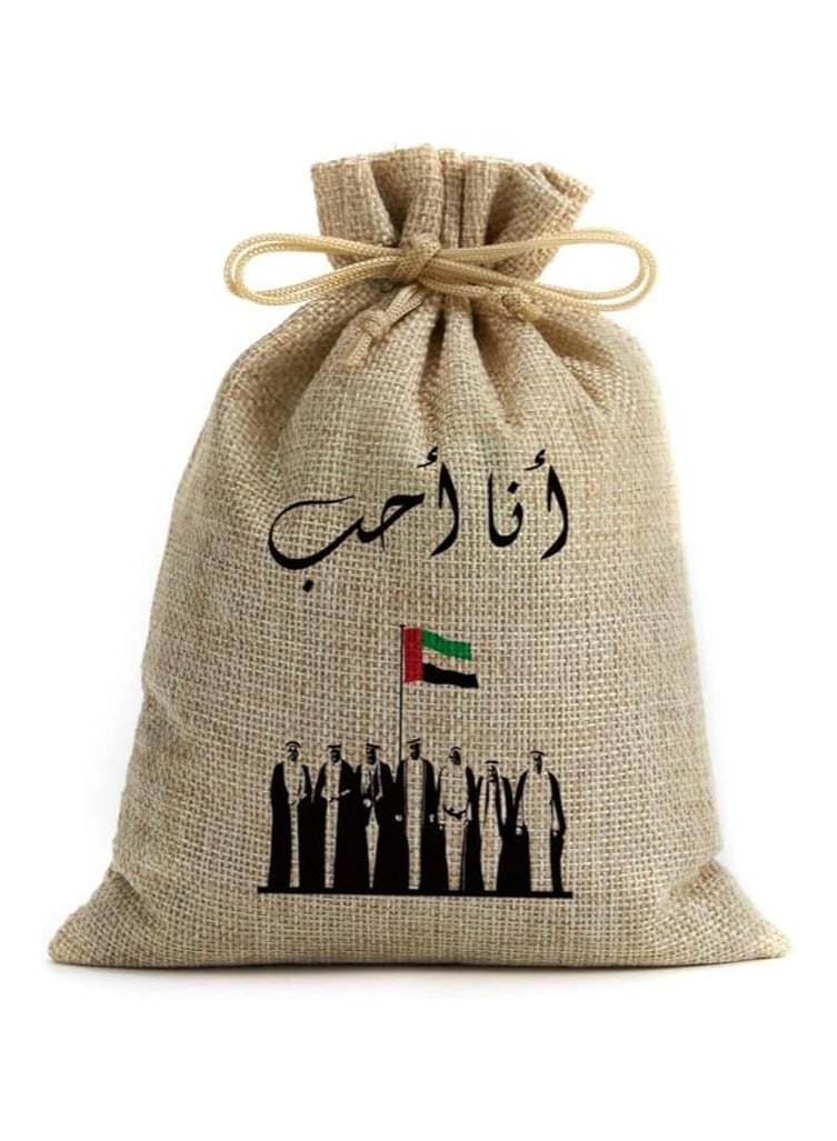PRINTSHOP4ME UAE National Day Gift Bags - Set Of 12 Jute Bags - Celebrate Flag Day Accessories - Image 1