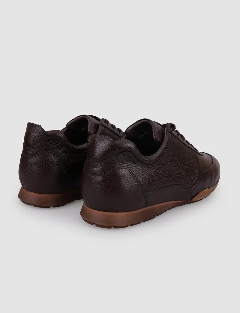 Cabani Bulutmod Leather Brown Laced Men's Casual Shoes