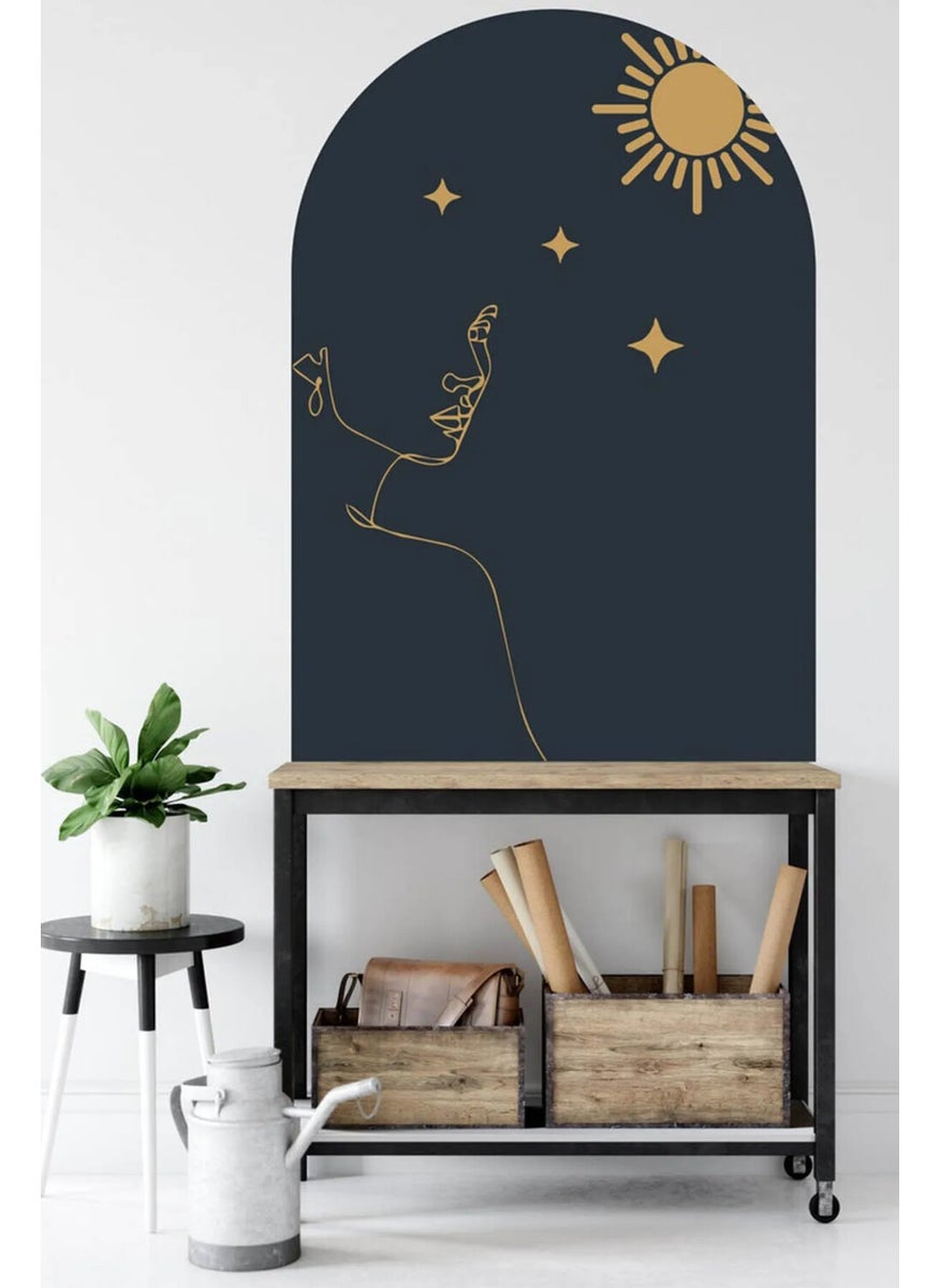 Kt Grup Kt Group Bohemian Arch Artistic Woman and Sun Wall Sticker  - Image 1
