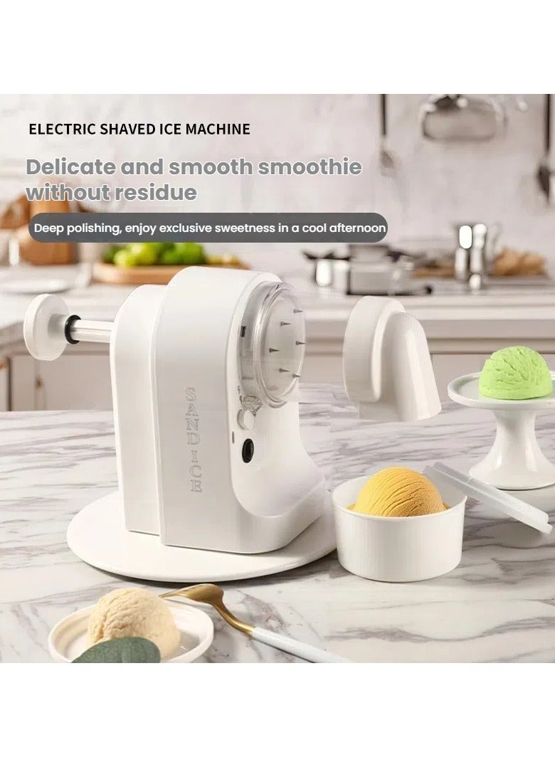 عام مكينة تقشير الجليد أو مطاحن الجليد الكهربائية المنزلية. إنها أداة رائعة لتحويل الجليد إلى شريبات تشبه الثالة. يمكن إعادة شحنها عبر USB. كذلك، يمكن استخدامها كمكينة لصنع الجليد المشطوب وكمكينة لصنع الشايبانة في فصل الصيف. - Image 2