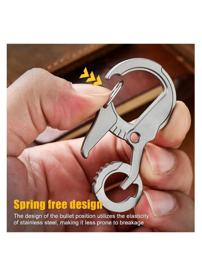 Heavy Duty Key Chain Bottle Opener, Key Chains, Corrosion Protection Key Rings Unbreakable Key Clip with Bottle Opener for Home Office Camping, Carabiner Car Key Chains for Men and Women - Image 3