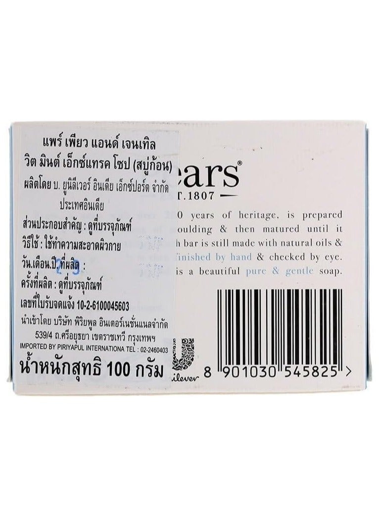 Pears Pure & Gentle Transparent Soap Bar with Mint Extracts 100gm (Pack of 6) - Image 4